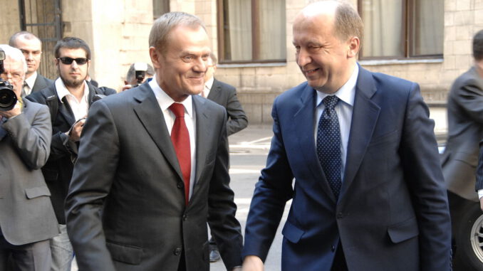 Tusk und Kibelius in Warschau; Quelle: By European People's Party - EPP Congress Warsaw, CC BY 2.0, https://commons.wikimedia.org/w/index.php?curid=12477790